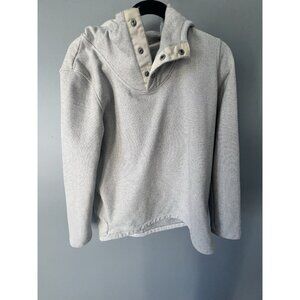 The North Face Women's Medium Gray Cowl Neck Fleece Pullover Hoodie Button-Up